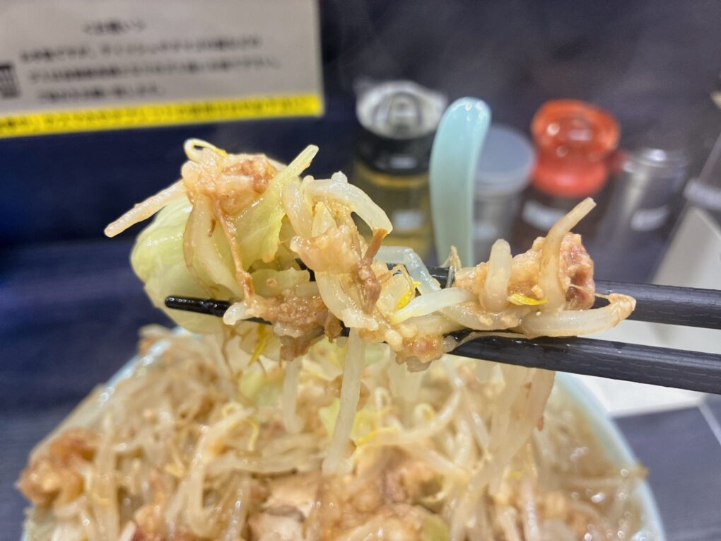 アブラをまとったクタヤサイ。このヤサイを食べに来ました!